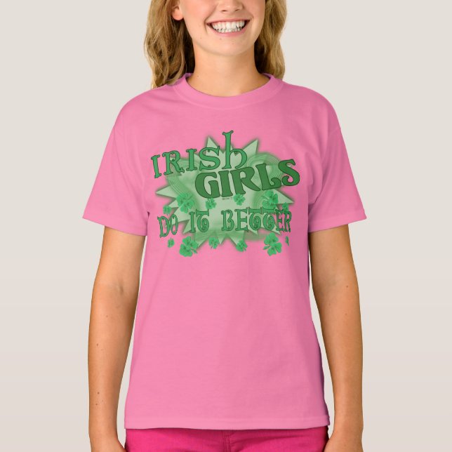 Camiseta Meninas Irlandesas Melhores Crianças (Frente)