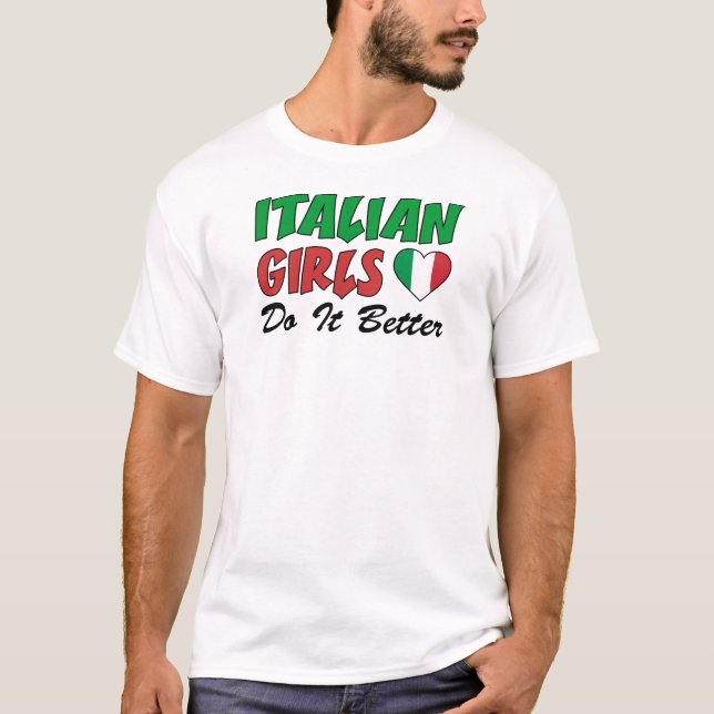 Camiseta Meninas italianas melhora (Frente)