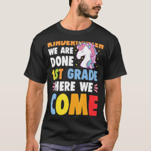 Camiseta Meninas Jardim de Infância Colorida Unicorn Kin