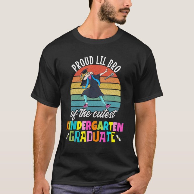 Camiseta Meninas Jardim de Infância Orgulha Lil Bro Dabbin (Frente)