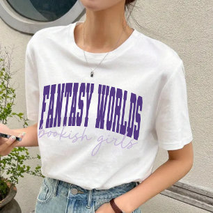 Camiseta Meninas Livrescos Mundos de Fantasia de V
