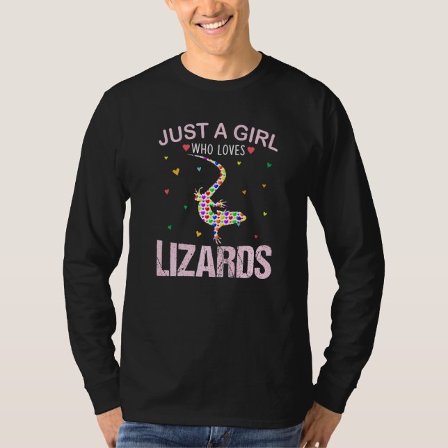 Camiseta Meninas Lizardes Apenas Uma Menina Que Ama Lizard (Frente)