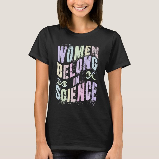 Camiseta Meninas Matemáticas MULHERES PERTENCEM À Equipe de (Frente)