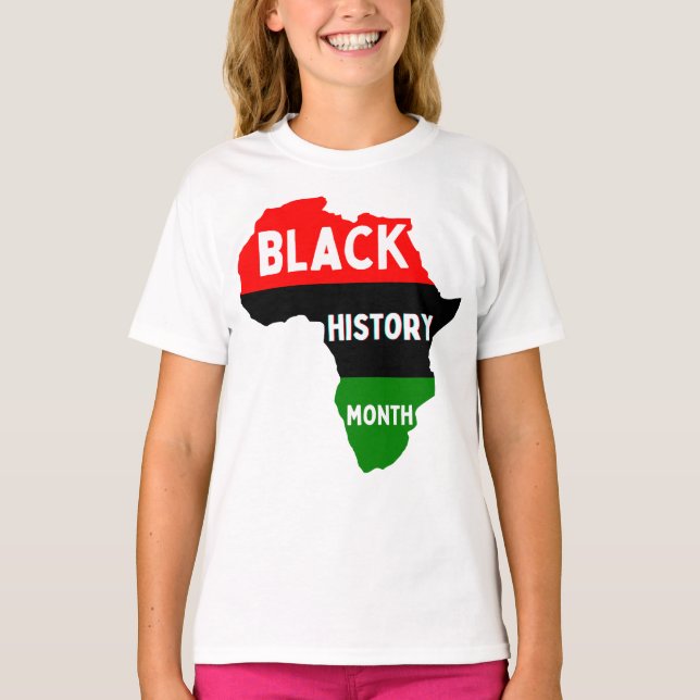 Camiseta Meninas Melanin Boys Mês História Negra (Frente)