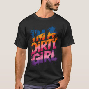 Camiseta Meninas menina suja corrida de lama rainha enlamea