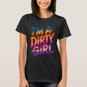 Camiseta Meninas menina suja corrida de lama rainha enlamea