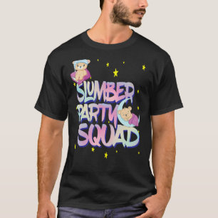 Camiseta Meninas Meninas Teddy Bear Sleepover Squad Para Es