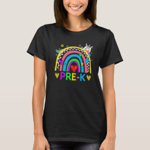 Camiseta Meninas Meninos Arco-íris Pré-escolar Equipe Profe