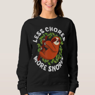 Camiseta Meninas Menos Chores Mais Snores Adoram Litas Lent