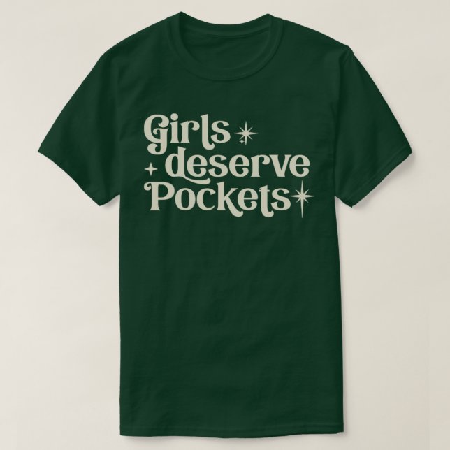 Camiseta Meninas merecem bolsos (Frente do Design)