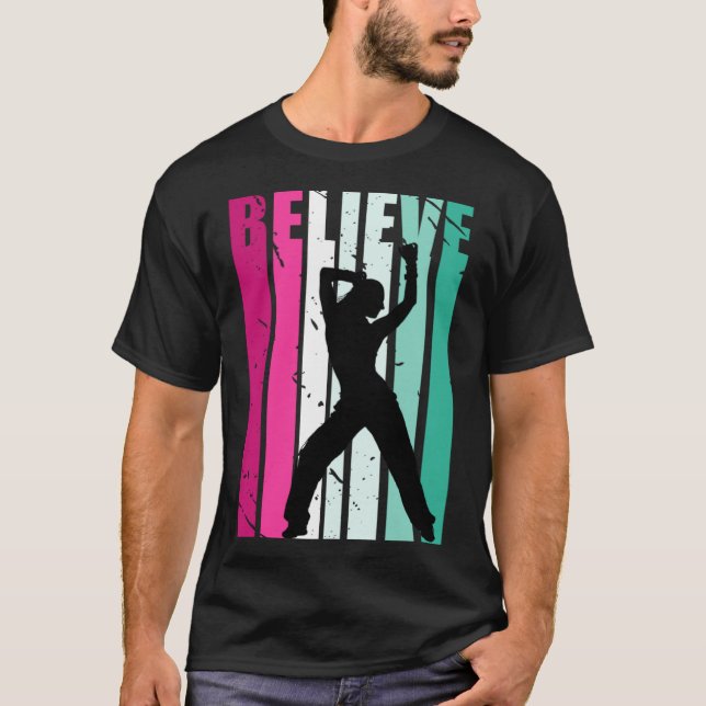 Camiseta Meninas Motivacionais Rosa E Verde Dançam Acredita (Frente)