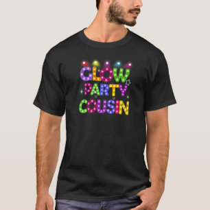 Camiseta Meninas Mulheres do Partido Brilhante Primo Aniver