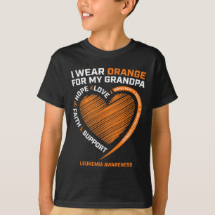Camiseta Meninas Mulheres Eu Visto Laranja Para Meu Avô Leu