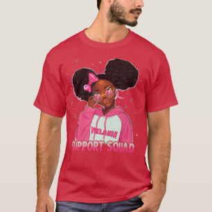 Camiseta Meninas Negras dão suporte a Canceres de mama em q