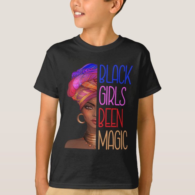 Camiseta Meninas Negras Foram Rainhas Mágicas Africanas Par (Frente)