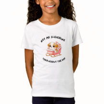 "Meninas 'Not Me Sleighing' fofas de natal