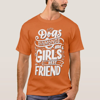 Camiseta Meninas, O Melhor Amigo É Uma Vintagem De Cães