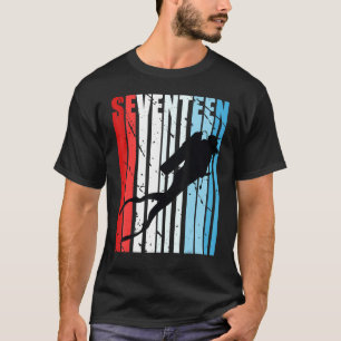 Camiseta Meninas Ou Meninos Scuba Mergulhando 17.O Aniversá