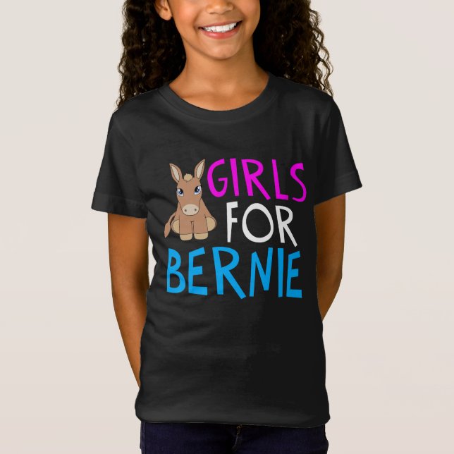 Camiseta Meninas para Bernie Sanders Kids (Frente)