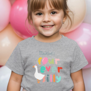 Camiseta Meninas Para Sempre Silly Farm Ganso 4º Aniversári