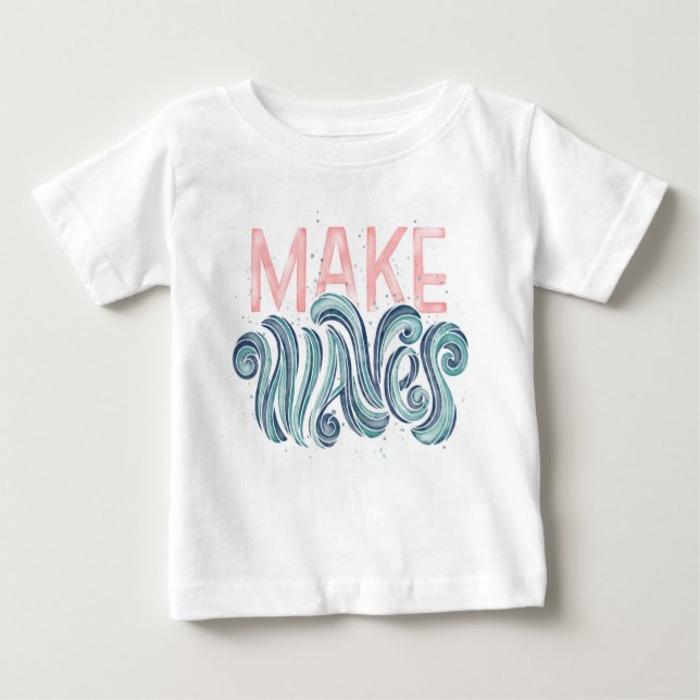 Camiseta Meninas Pequenas Fazem Ondas (Frente)