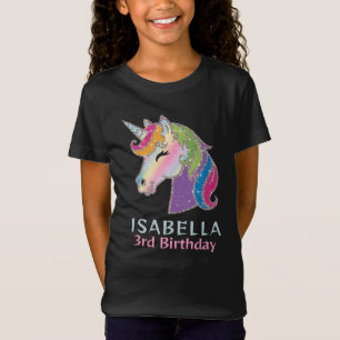 Camiseta Meninas personalizadas brilhantes do Unicórn Birth