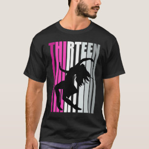 Camiseta Meninas Pink Dance 13 de Aniversário Dançarino Exp