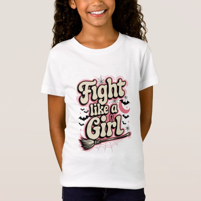 Camiseta Meninas podem fazer qualquer coisa - lutar como um (Frente)