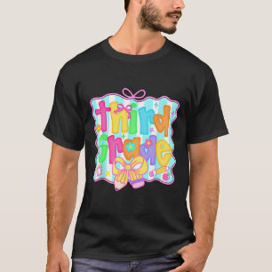 Camiseta Meninas Préppy de Volta às Aulas Laço Coquette 3ª 