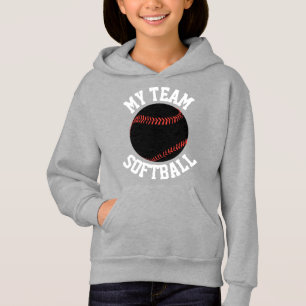 Camiseta Meninas pretas & camisola branca do softball de