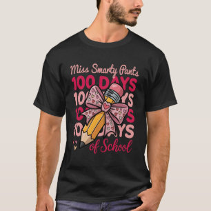 Camiseta Meninas Professor Escola 100 Dias Coquete Laço Sor