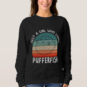 Camiseta Meninas Puffer Fish Stingfish Mulheres Puffer Anim