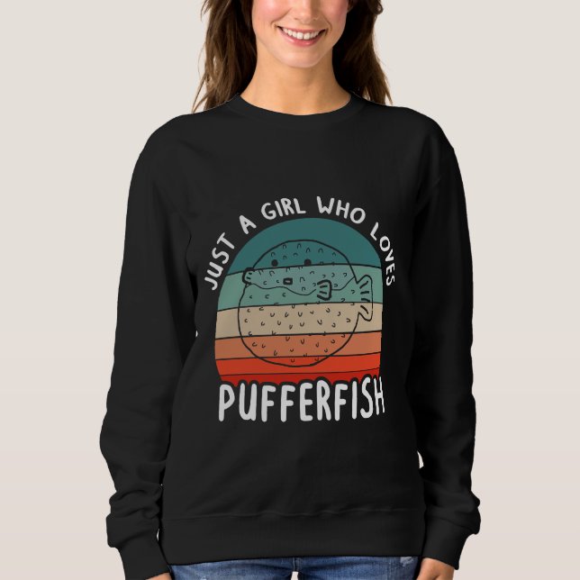 Camiseta Meninas Puffer Fish Stingfish Mulheres Puffer Anim (Frente)