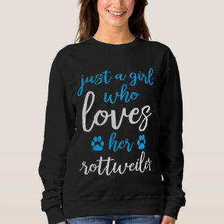 Camiseta Meninas Que Adoram Seus Cães Rottweiler