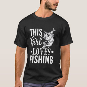 Camiseta Meninas que Amam Pescar Presente Divertido ao Ar L