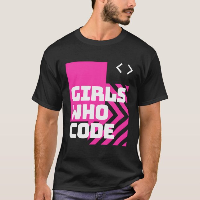 Camiseta Meninas Que Codificam Como Uma Menina Programadora (Frente)