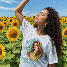 Camiseta Meninas Querem Apenas Flan Humor Latino Sobremesa