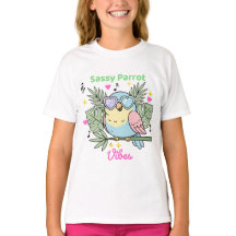 Meninas "Sassy Parrot Vibes", Engraçado Tropical B