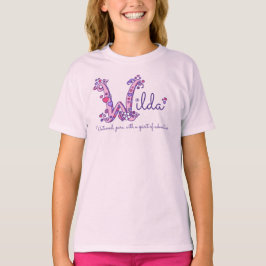 Camiseta Meninas selvagens chamam-se W monograma corações r