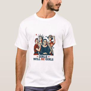 Camiseta Meninas Serão Feministas Mulheres Empoderadas