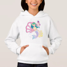 Meninas Sereia Hoodie Youth X-Small to Large