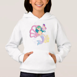 Camiseta Meninas Sereia Hoodie Youth X-Small to Large
