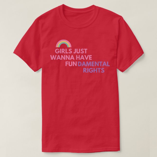 CAMISETA MENINAS SÓ QUEREM TER DIREITOS FUNDAMENTAIS (Frente do Design)