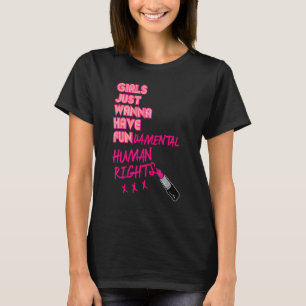 Camiseta Meninas Só Querem Ter Direitos Humanos Fundamentai
