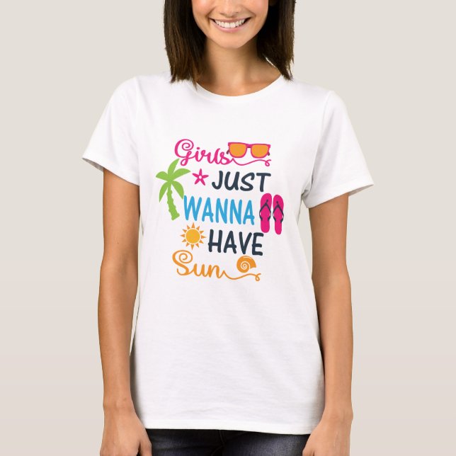 Camiseta Meninas só querem ter mulheres do Sol (Frente)