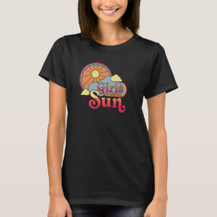 Camiseta Meninas Só Querem Ter Um Retro De Verão Com Sol