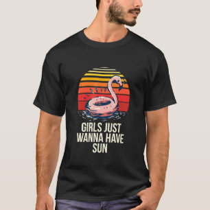 Camiseta Meninas Só Querem Ter Um Sun Tropical Beach Bum Su