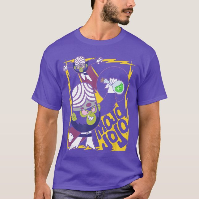 Camiseta Meninas Superpoderosas Mojo JoJo Colagem Fofo Cart (Frente)