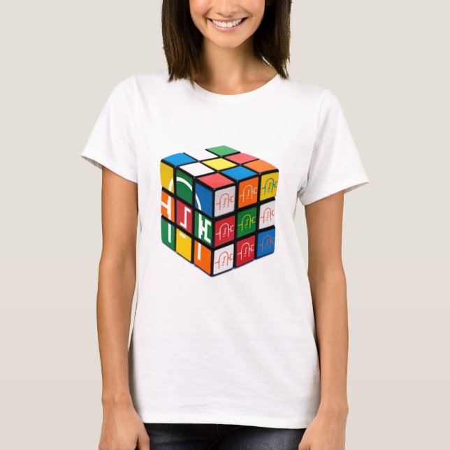 Camiseta Meninas T do cubo da cidade da espátula (Frente)