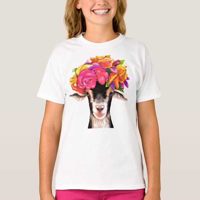 Camiseta Meninas Tee Posey, o Cabra (Frente)